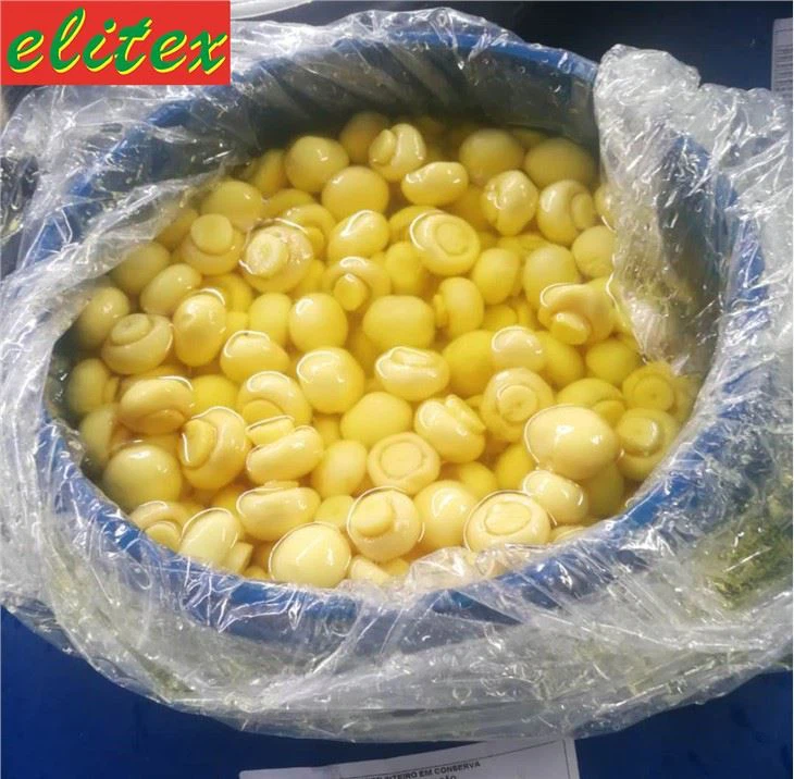 Seasoning Preserved Whole Mushrooms In Drum